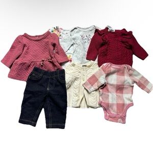 Baby Girl Winter Clothing Long Sleeves Sweaters Cardigan Pants Size 0-3 Months
